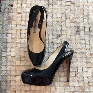 Brian Atwood platform sling backs